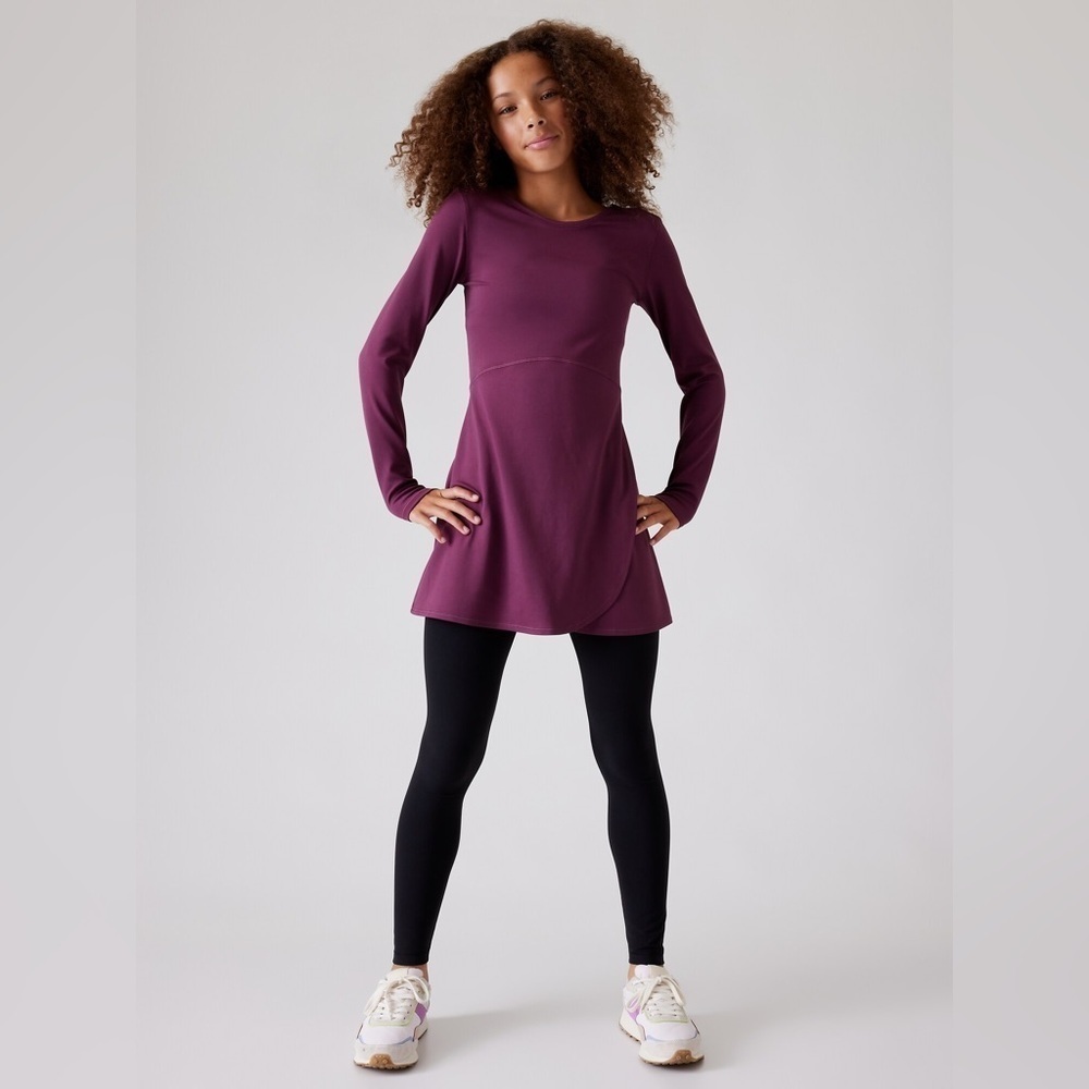 NWT - Athleta Girl Chit Chat Dress - Size XXL (16) - Aubergine